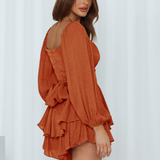 Robe bustier terracotta courte
