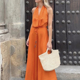 Robe orange brûlé terracotta