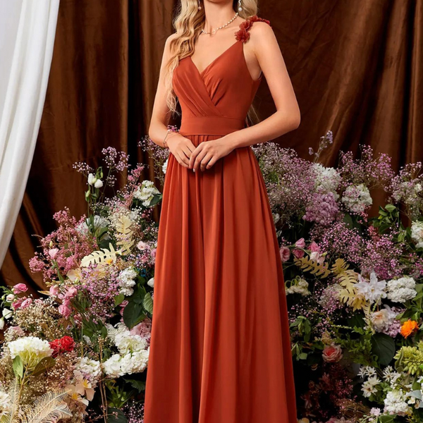 Robe cérémonie terracotta