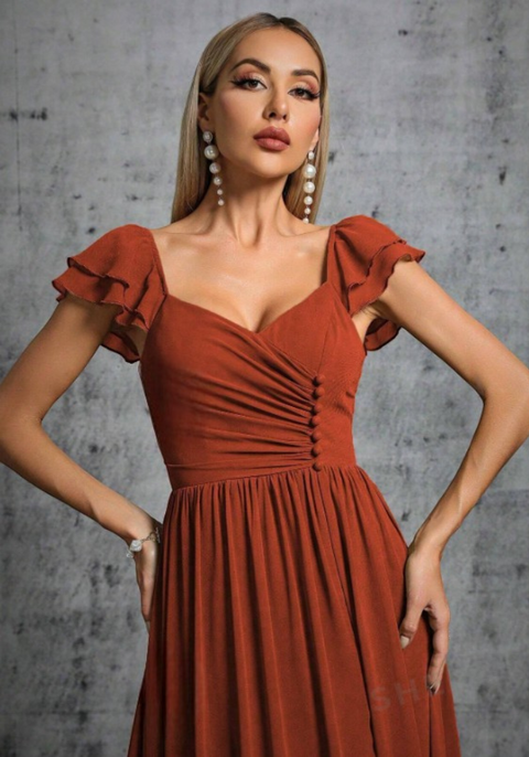 Robe terracotta automne/hiver femme