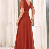 Robe terracotta fluide de dos