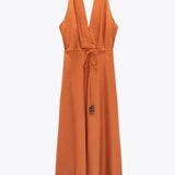 Robe orange brûlé terracotta