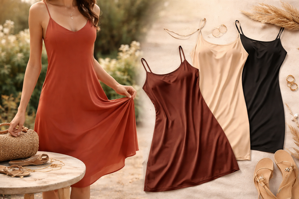 Quel fond de robe avec une robe terracotta ?