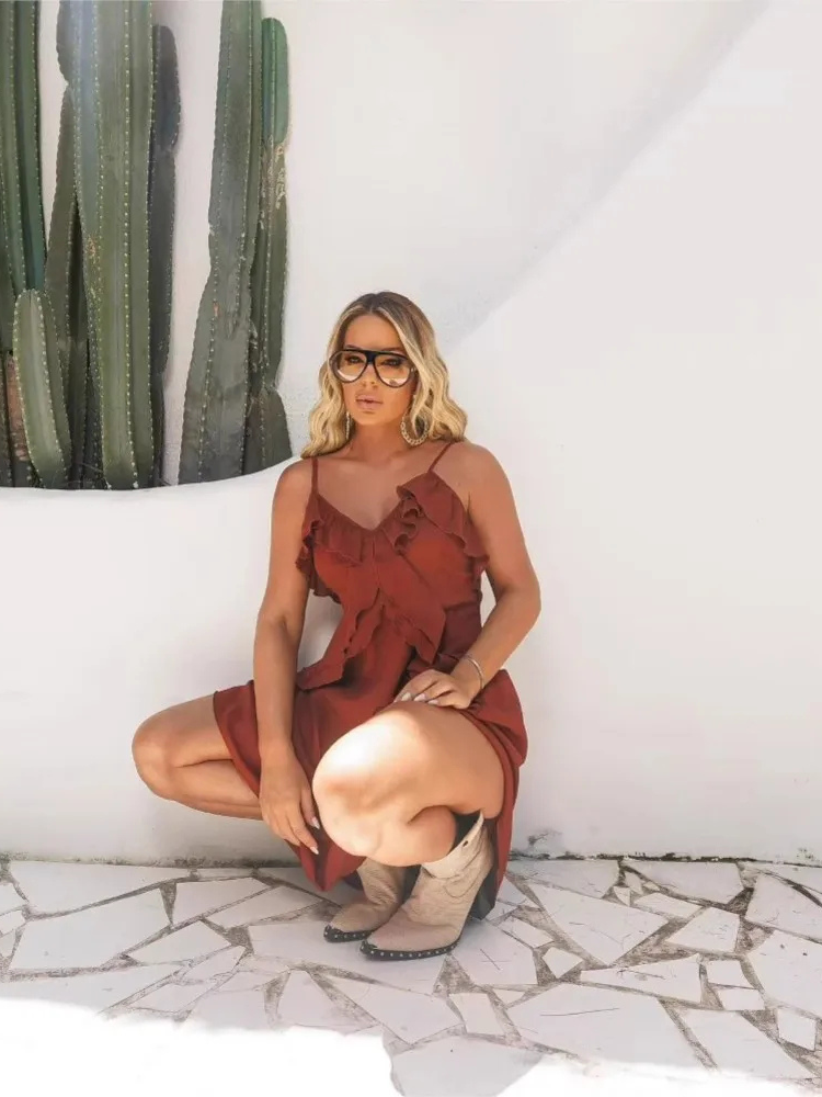 Robe d'été terracotta