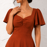 Robe grande taille terracotta