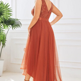 Robe grande taille terracotta