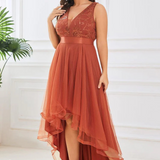 Robe grande taille terracotta
