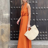 Robe orange brûlé terracotta