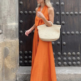 Robe orange brûlé terracotta