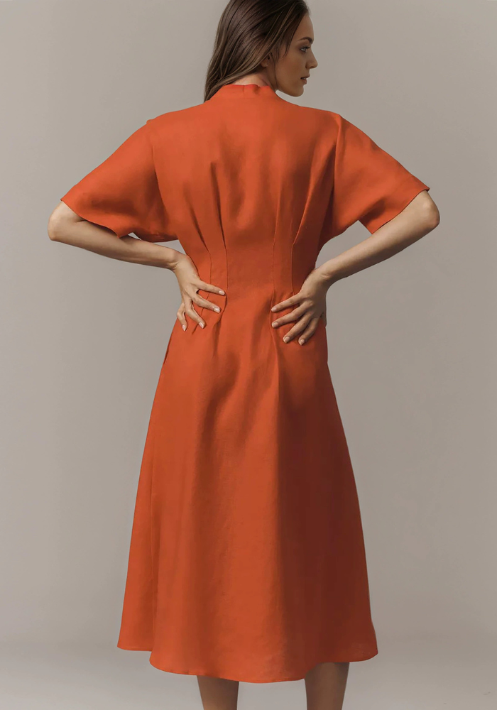 Robe portefeuille terracotta