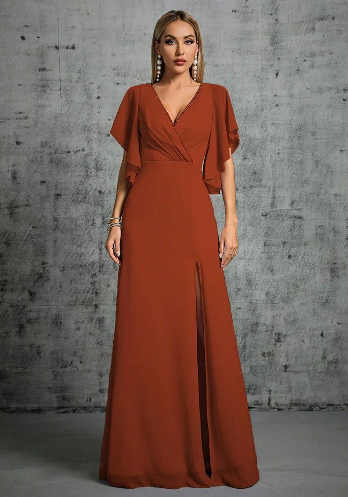 Robe témoin de mariage terracotta