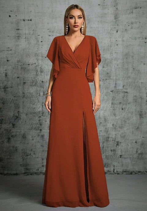 Robe témoin de mariage terracotta