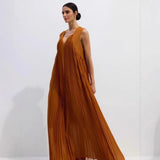 Robe terracotta fluide femme