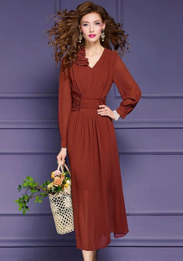 Robe terracotta automne/hiver