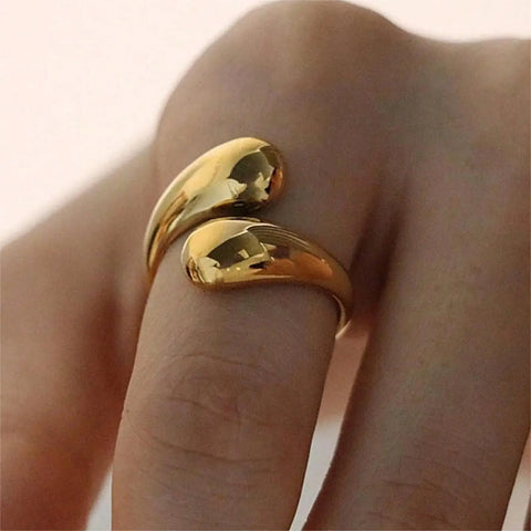 Bague goutte or