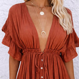 Robe bohème terracotta