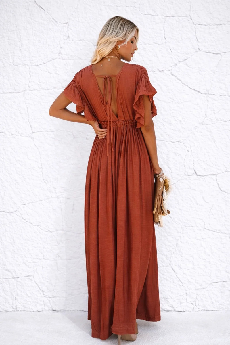 Robe bohème terracotta