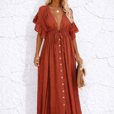 Robe bohème terracotta