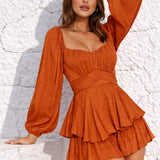 Robe bustier terracotta courte