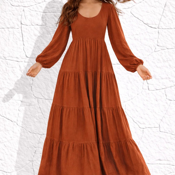 Robe couleur cuivre chic