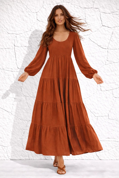 Robe couleur cuivre chic