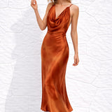 Robe de soirée terracotta dégradé