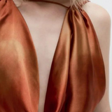 Robe de soirée terracotta femme