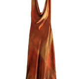 Robe de soirée terracotta