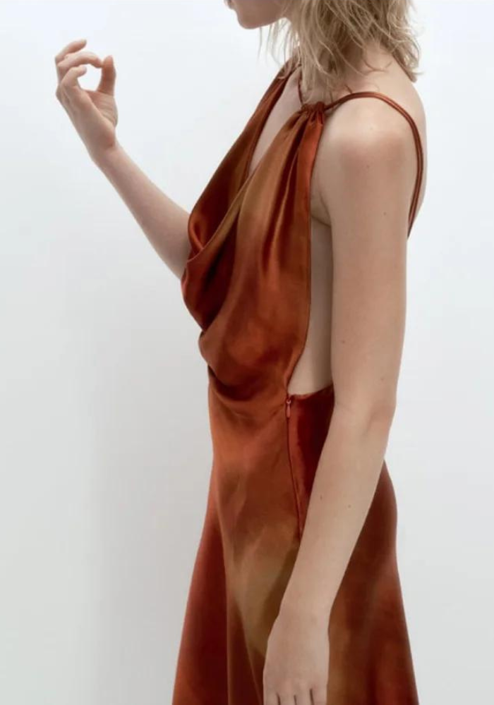 Robe de soirée terracotta couleur