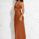 Robe droite terracotta