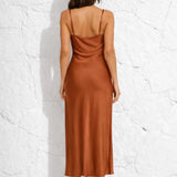 Robe droite terracotta