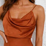 Robe droite terracotta