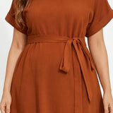 Robe grossesse terracotta