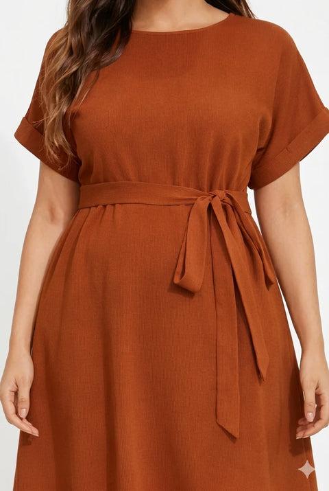 Robe grossesse terracotta