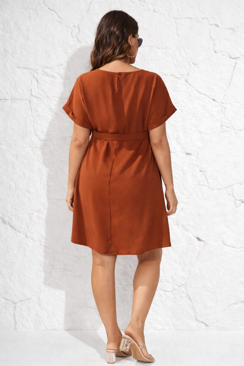 Robe grossesse terracotta