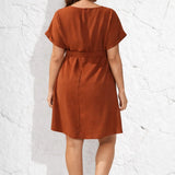 Robe grossesse terracotta