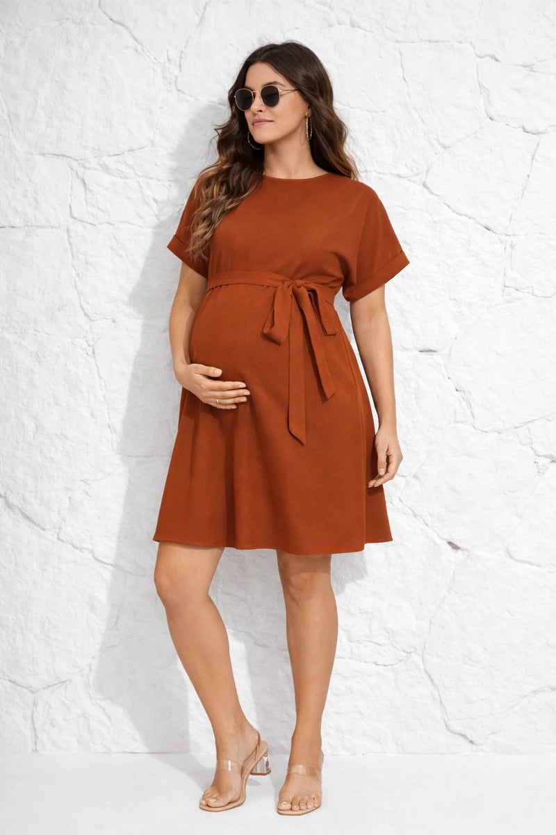 Robe grossesse terracotta