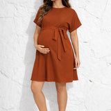 Robe grossesse terracotta