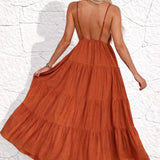 Robe longue cuivre bohème