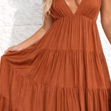 Robe longue cuivre bohème