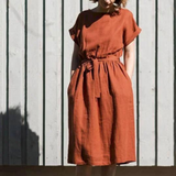 Robe midi terracotta