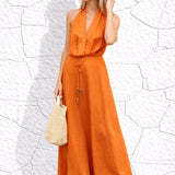 Robe orange brûlé terracotta