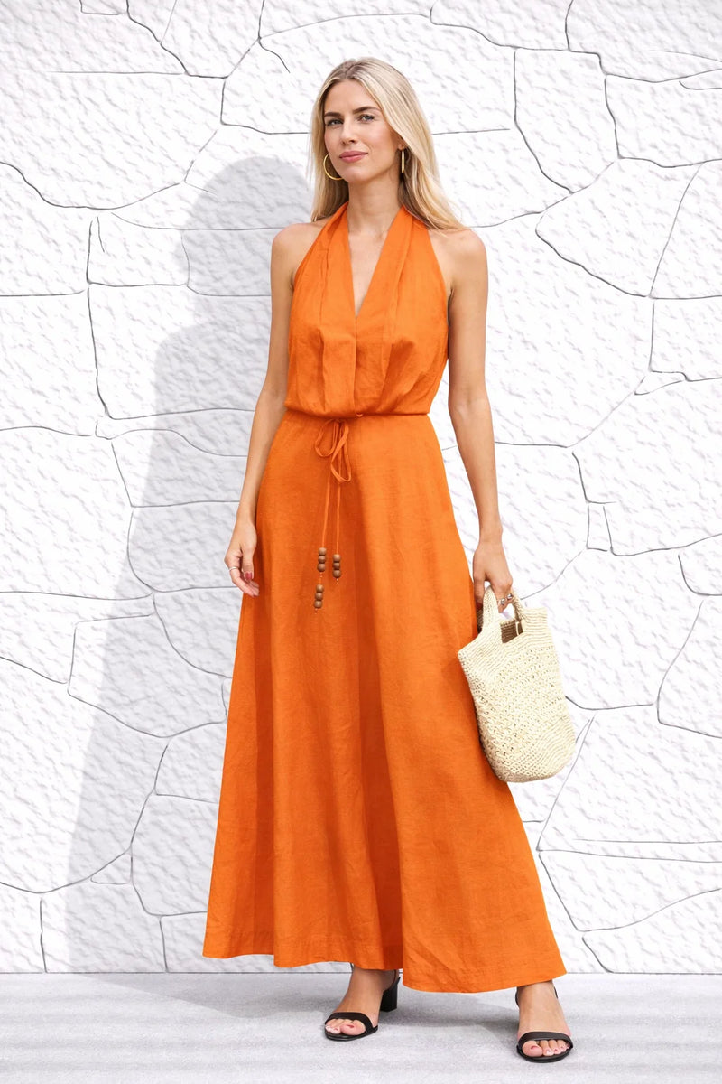Robe orange brûlé terracotta