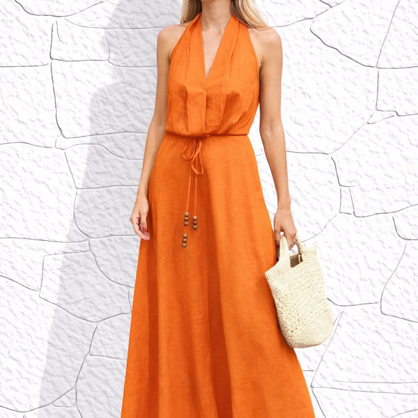 Robe orange brûlé terracotta