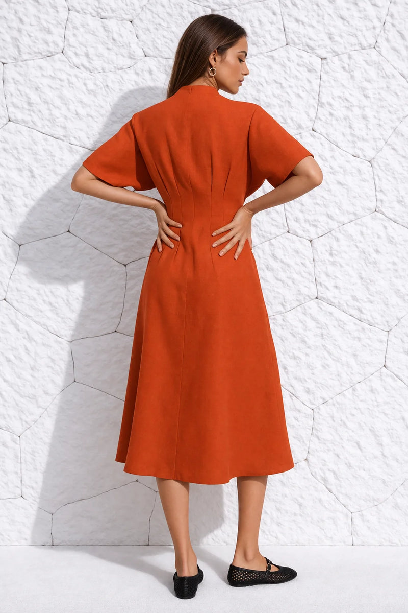 Robe portefeuille terracotta