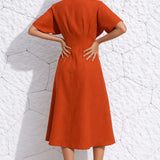 Robe portefeuille terracotta