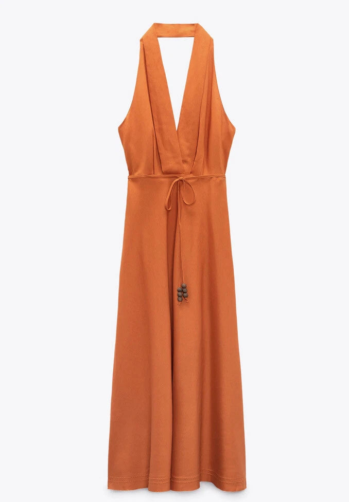 Robe orange brûlé terracotta