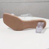 Sandales à talons transparents